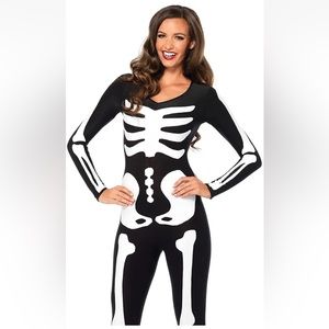 Glow In The Dark Spandex Skeleton Catsuit